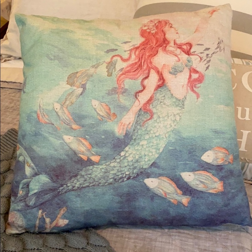SOLD MERMAID PILLOW AND MERMAID TAIL BLANKET - Picture 2 of 9